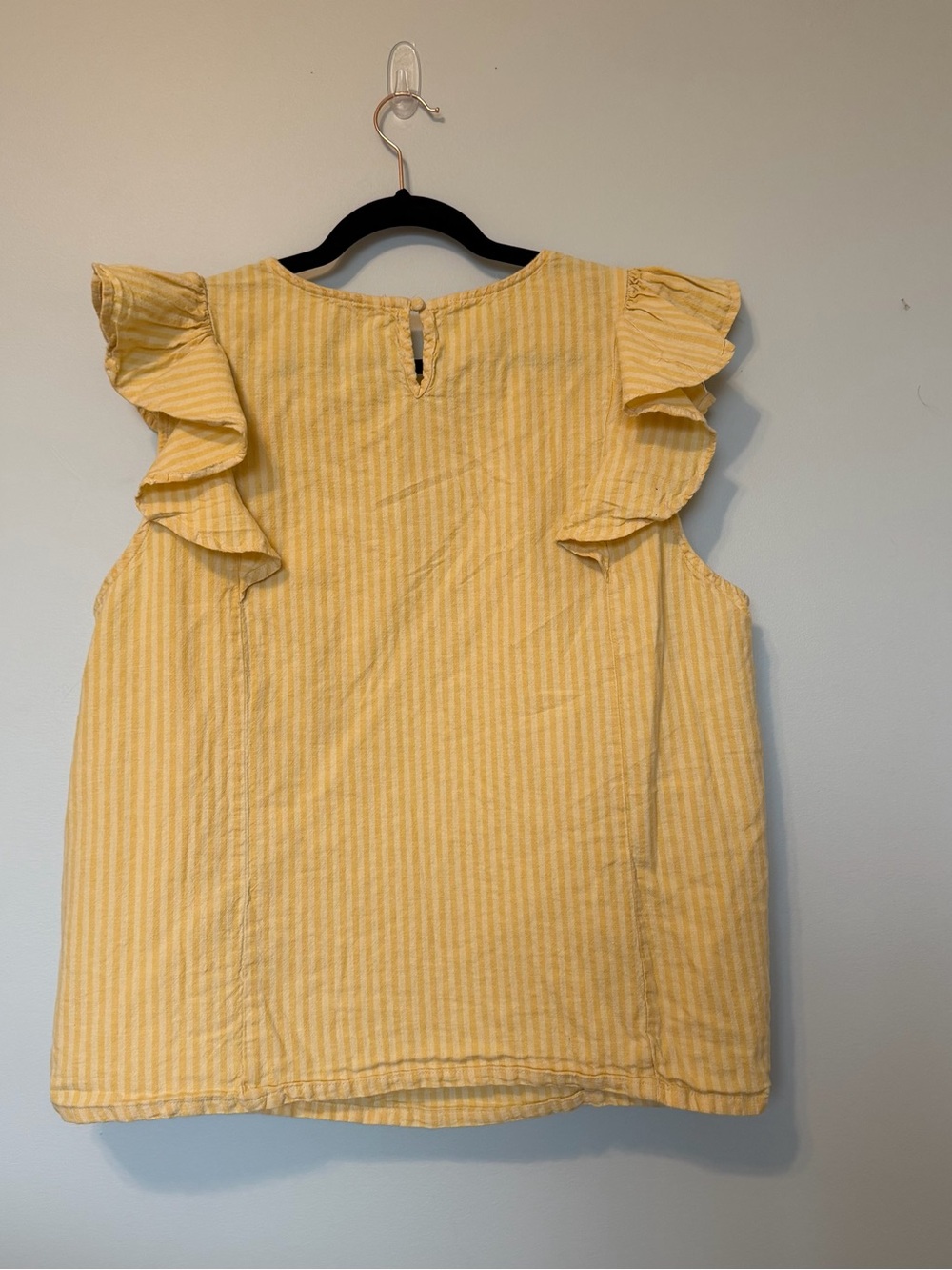 Joe Fresh Yellow Ruffle Ribbed Tank - Picture 3 of 5